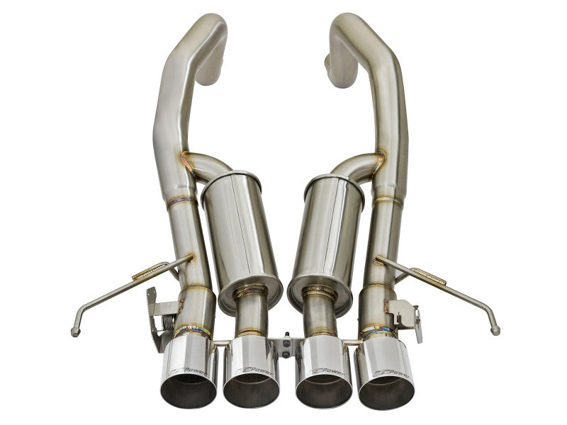 aFe MACHForce XP 3in-2 1/2in Axle Back 304SS Exhaust w/ Polished Tips 15-17 Chevy Corvette Z06 - 49-34082-P