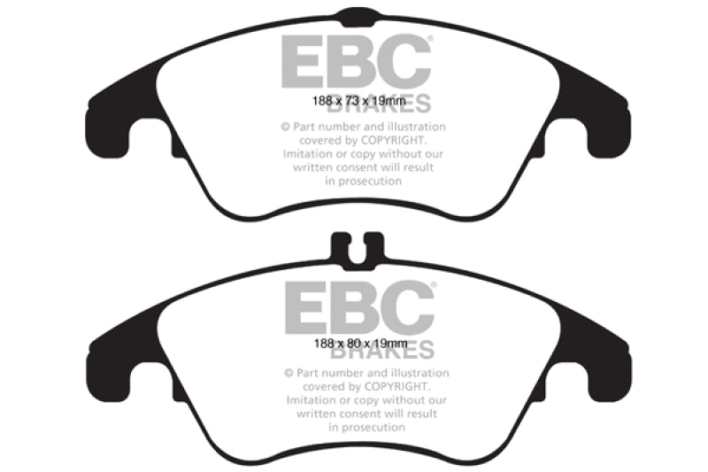 EBC 12+ Mercedes-Benz C250 Coupe 1.8 Turbo Sport Edition Greenstuff Front Brake Pads - DP21991