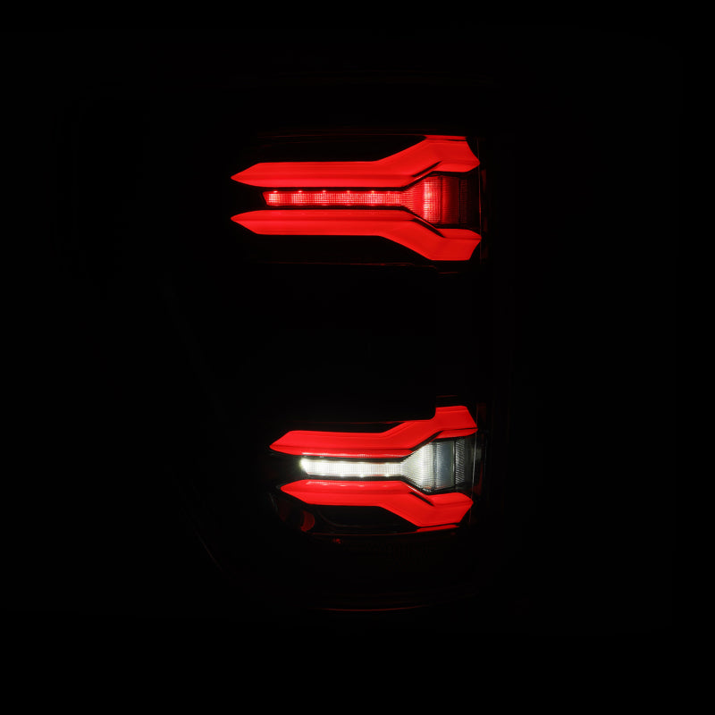 AlphaRex 21-23 Ford F-150 LUXX LED Taillights - Black w/ BLIS - 653040