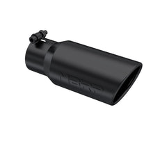 Load image into Gallery viewer, MBRP Universal Tip 4in OD 3in Inlet 10in Length Angled Rolled End Black - T5155BLK