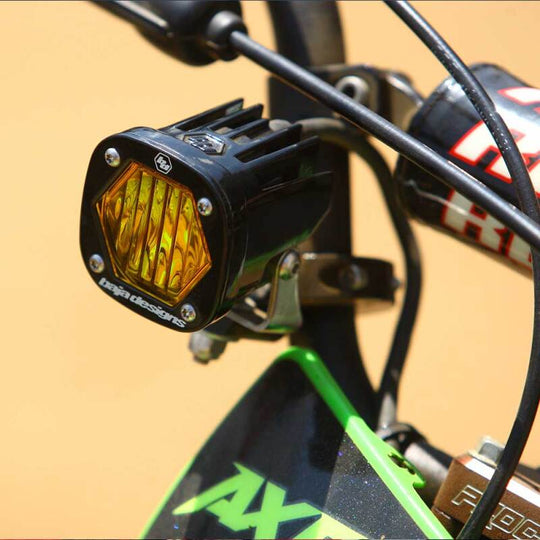 Baja Designs S1 Wide Cornering Electric Start Pit Bike LED Light - Amber - 387003