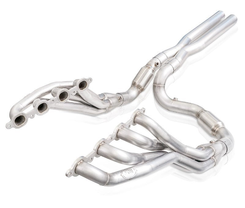 Stainless Works 2019+ Chevrolet Silverado 5.3/6.2 Catted Headers 1-7/8in Primaries 3in Leads X-Pipe - CT19HCAT