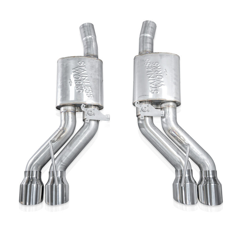 Stainless Works 22-25 Cadillac CT5-V Blackwing Axle Back Exhaust - Polished Tips - CT5V22AB