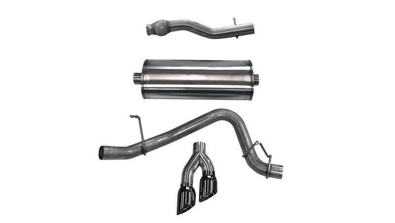 Corsa 2015-2020 GMC Yukon XL 1500 5.3L V8 3in Cat-Back Single Side Exit Twin 4in Black Tips - 14748BLK