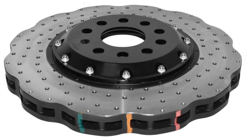 DBA 15-21 Audi S3 Front 5000 Series Drilled Rotor w/Black Hat - DBA52830WBLKXD