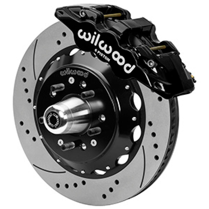 Wilwood Aero6R/ST Front Big Brake Kit 14in D/S Black Powder Coat 79-88 Chevrolet Monte Carlo - 140-16246-D