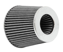 Load image into Gallery viewer, K&amp;N Universal Filter Chrome Round Tapered White - 4in Flange ID x 1.125in Flange Length x 5.5in H - RG-1001WT