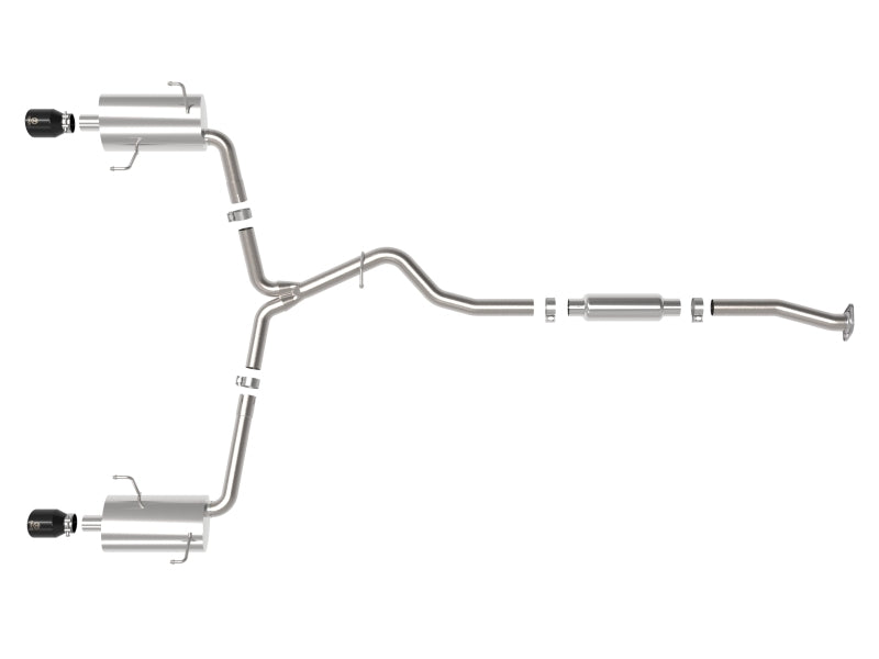 aFe Subaru Forester XT 14-18 H4-2.5L (t) Takeda 2-1/2in to 2-1/4in 304 SS Cat-Back- Black Tip - 49-36804-B