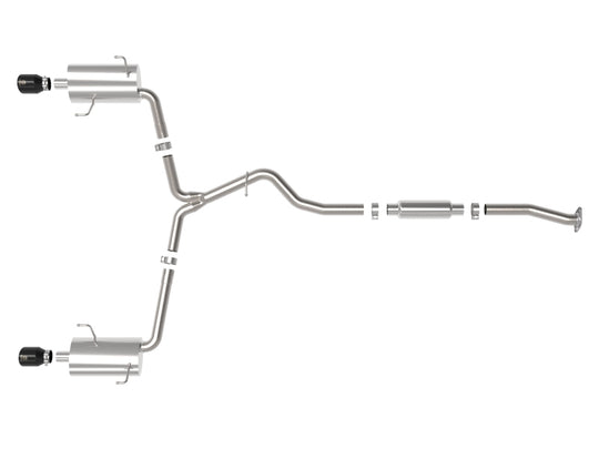 aFe Subaru Forester XT 14-18 H4-2.5L (t) Takeda 2-1/2in to 2-1/4in 304 SS Cat-Back- Black Tip - 49-36804-B