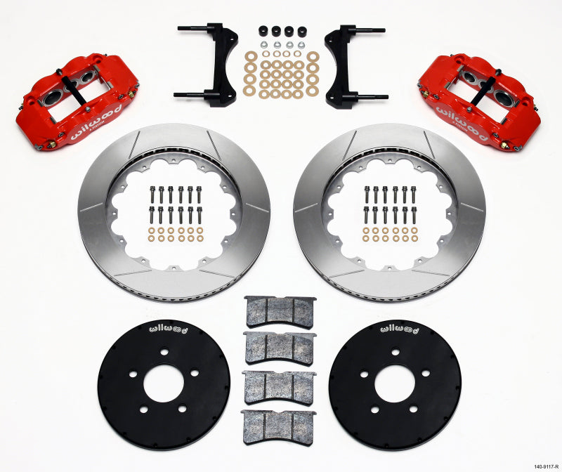 Wilwood Narrow Superlite 6R Front Hat Kit 14.00in Red 1994-2004 Mustang - 140-9117-R