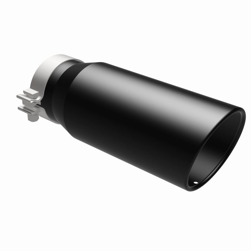 MagnaFlow Tip Stainless Black Coated Single Wall Round Single Outlet 5in Dia 4in Inlet 13in L - 35238