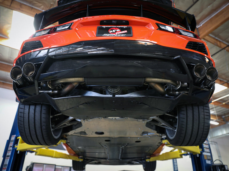 aFe MACH Force-Xp 2-1/2in 304SS Cat-Back 2020 Chevy Corvette (C8) 6.2L - Black Tip - 49-34127-B