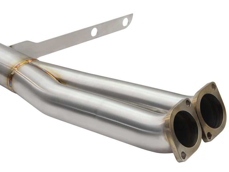 aFe MACHForce XP SS-304 Black Tip 3.0in-2.5in Dia Cat Back Exhaust 11-13 BMW 335i (E90/E92) 3.0L - 49-36328-B