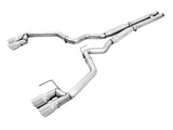 AWE Tuning 2018+ Ford Mustang GT (S550) Cat-Back Exhaust - Track Edition (Quad Chrome Silver Tips) - 3020-42064