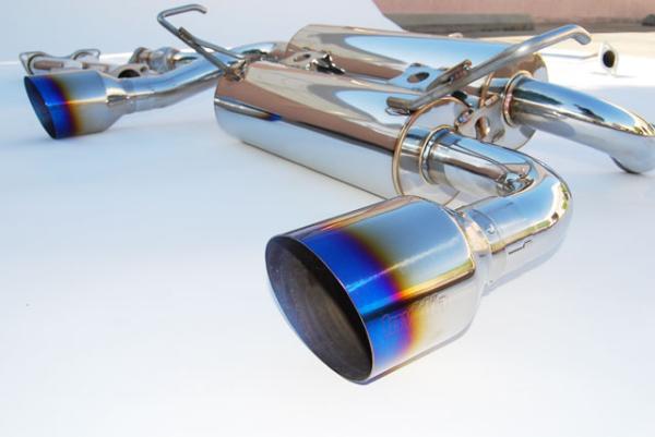 Invidia 03-08 Infiniti FX35/45 Gemini Single Layer Titanium Tip Cat-back Exhaust - HS03IFXGIT