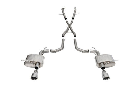 Corsa 2021-2025 Dodge Durango SRT Hellcat Cat-Back 2.75in Dual Rear Exit Xtreme 4.5in Polished Tips - 21196