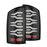 AlphaRex 07-08 Dodge Ram 1500/07-09 Dodge Ram 2500+3500 Luxx-Series LED Tail Lights (Pair) Black - 641040