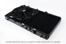 Load image into Gallery viewer, CSF 92-00 Honda Civic All-Aluminum Fan Shroud w/12in SPAL Fan - Black Finish - 2858FB