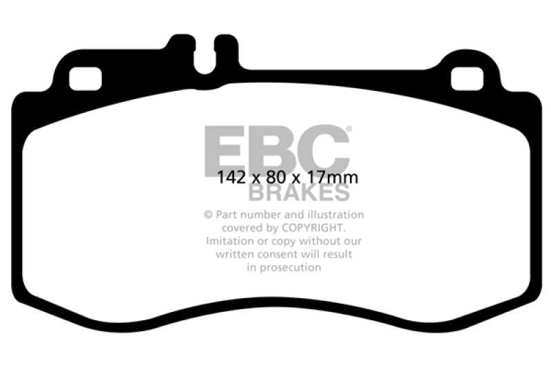 EBC 10+ Mercedes-Benz E350 3.5 AMG Sport Package Yellowstuff Front Brake Pads - DP41857R