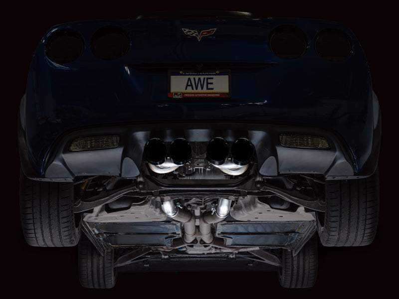 AWE Tuning C6 Chevrolet Corvette Z06/ZR1 Touring Edition Axle-Back Exhaust w/ Diamond Black Tips - 3015-43606