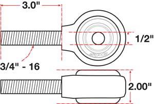 SPC Performance xAxis Rod End Ball Joint - 15746