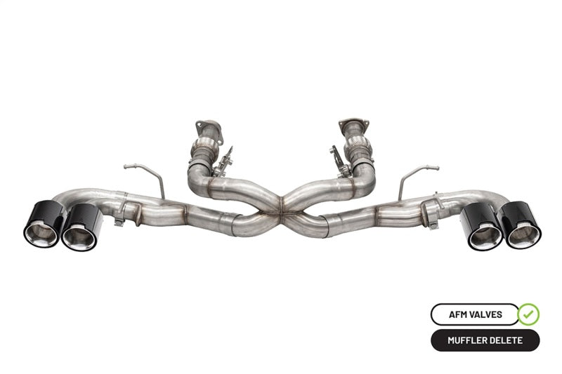 Corsa 20-25 Chevrolet Corvette C8 RWD 3in Xtreme Cat-Back Exhaust w/4.5in Carbon Fiber Polished Tips - 21102CF