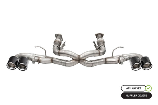 Corsa 20-25 Chevrolet Corvette C8 RWD 3in Xtreme Cat-Back Exhaust w/4.5in Carbon Fiber Polished Tips - 21102CF
