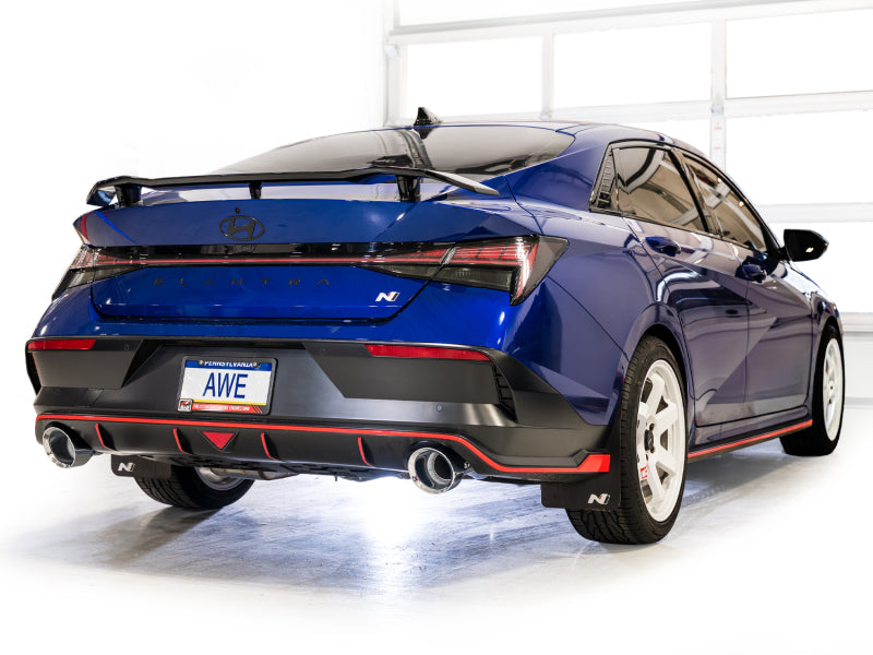 AWE Tuning 22-26 Hyundai Elantra N Track Edition Cat-Back Exhaust - Chrome Silver Tips - 3020-32237