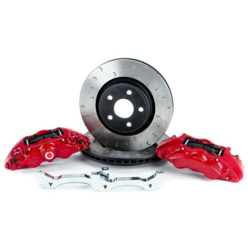 Alcon 2018+ Jeep JL 350x32mm Rotors 6-Piston Red Calipers Front Brake Upgrade Kit - ALABKF1551K06