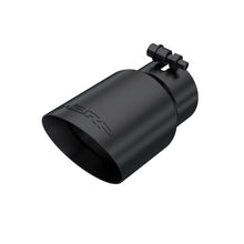 Load image into Gallery viewer, MBRP Tip 3in Round x 4in Inlet OD Dual Walled Angled Black Tip - Fits all 3in Exhausts - T5122BLK