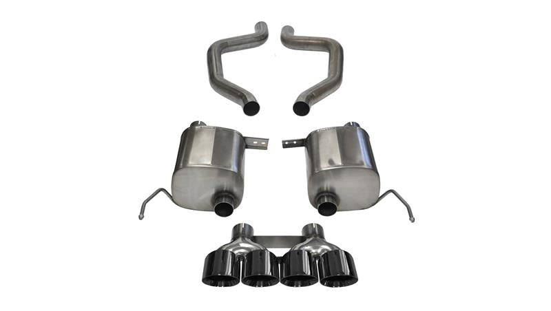 Corsa 2017-2019 Chevy Corvette Z06 3in Axle Back Exhaust Black Quad 4.5in Tip (Xtreme) - 14766BLK