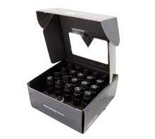 Load image into Gallery viewer, NRG 700 Series M12 X 1.5 Steel Lug Nut w/Dust Cap Cover Set 21 Pc w/Locks &amp; Lock Socket - Black - LN-LS700BK-21