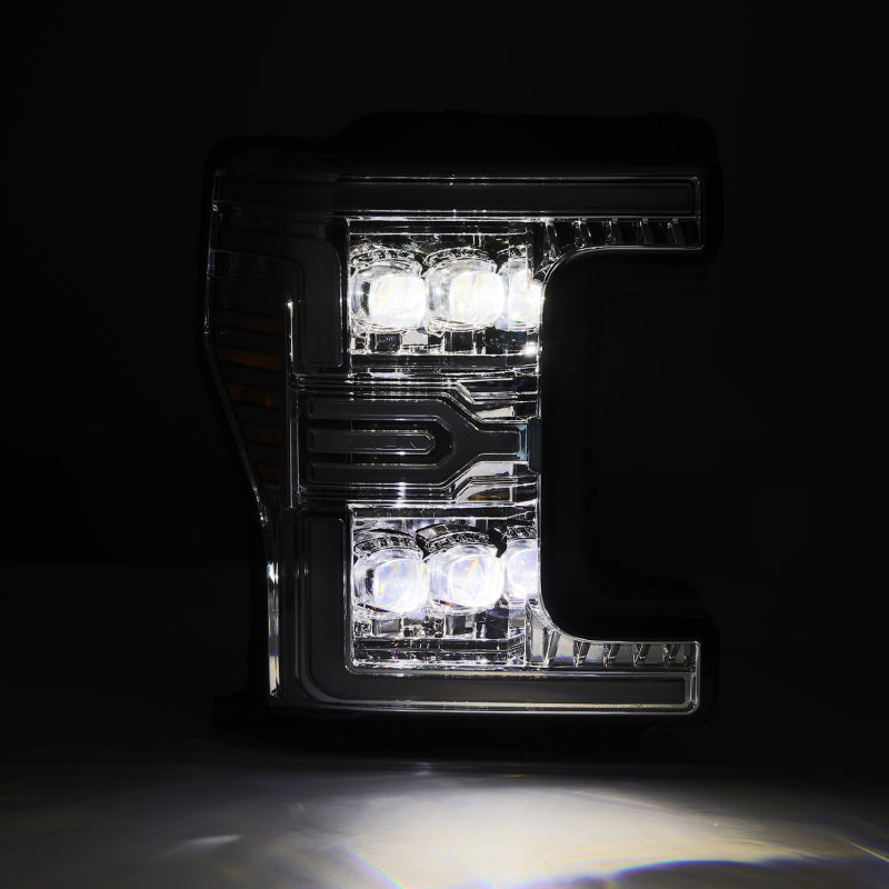 AlphaRex 17-19 Ford F-250/350/450/550 Super Duty NOVA-Series LED Proj Headlights Chrome w/SS & SBDRL - 880347