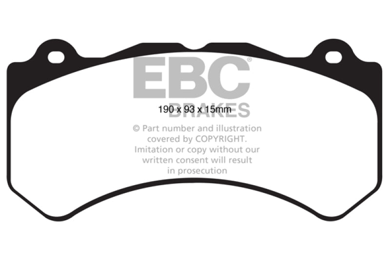 EBC 16+ Cadillac ATS-V 3.6 Twin Turbo Redstuff Front Brake Pads - DP31853C