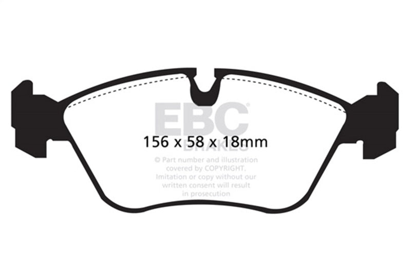 EBC 93-97 Volvo 850 2.3 Turbo Yellowstuff Front Brake Pads - DP4880R