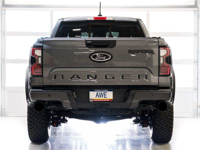 AWE 2024+ Ford Ranger Raptor 3.0L Switchpath Cat-Back Exhaust - Diamond Black Tips - 3025-33306