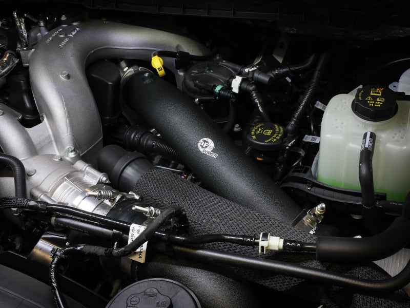 aFe 23-24 Ford Diesel Trucks V8-6.7L (td) BladeRunner 3in. Aluminum Hot Charge Pipe - Black - 46-20738-B