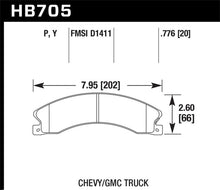 Load image into Gallery viewer, Hawk Chevy/GMC Express/Silverado/Savana/Sierra 15/25/35/4500 SuperDuty Rear LTS Brake Pads - HB705Y.776
