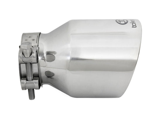aFe Takeda Universal Exhaust Tip 2-1/2 IN Inlet x 4 IN Outlet x 6 IN L- Polished - 49T25404-P061