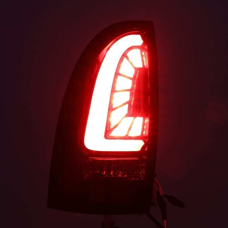 AlphaRex 05-15 Toyota Tacoma PRO-Series LED Tail Lights Jet Black - 680030
