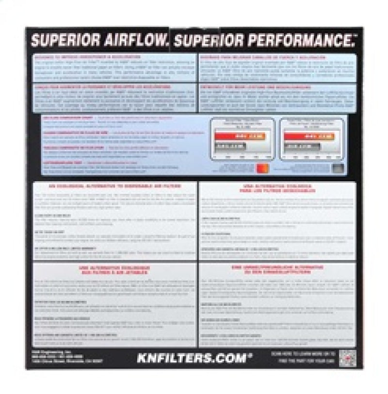 K&N Universal Custom Air Filter - Oval Shape 11.5in Outer Length / 8.125in Outer Width / 4in Height - E-3504