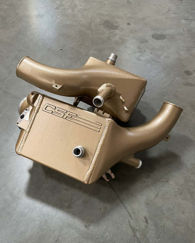 CSF 16-21 BMW M5 (F90) / 17-21 BMW M8 (F91/F92/F93) Twin Charge-Air-Cooler Set - Bismark Gold - 8178BG