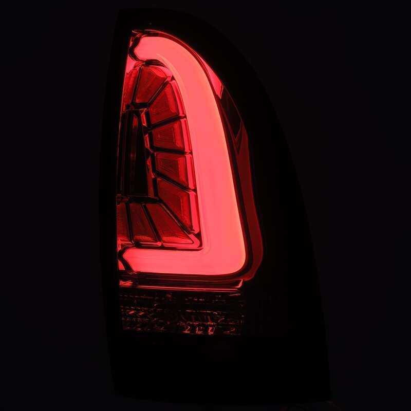 AlphaRex 05-15 Toyota Tacoma PRO-Series LED Tail Lights Jet Black - 680030