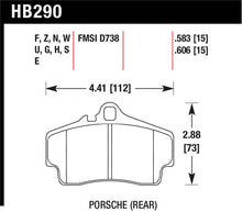 Load image into Gallery viewer, Hawk 98 Porsche 911 Targa / 99-08 911 Carrera 4 / 00-06 Boxster S Blue 9012 Rear Brake Pads - HB290E.606
