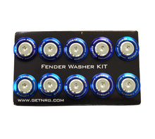 Load image into Gallery viewer, NRG Fender Washer Kit (TI Series) M6 Bolts/SS For Plastic (Silver Washer/TI Burn Screw) - Set of 10 - FW-200TS