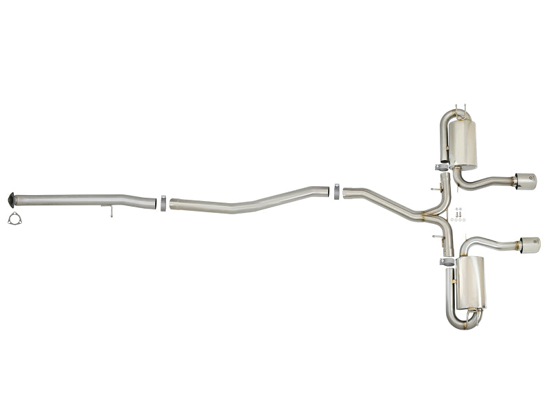 aFe Takeda 3in 304 SS Cat-Back Exhaust System w/Polished Tips 2017+ Honda Civic Si (4dr) I4 1.5L (t) - 49-36621-P