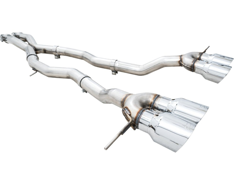 AWE Tuning Track Edition Cat-Back Exhaust for BMW G8X M3/M4 - Chrome Silver Tips - 3020-43482