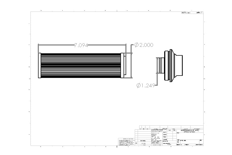 Aeromotive In-Line Filter - AN-16 10 Micron Microglass Element Extreme Flow - 12364