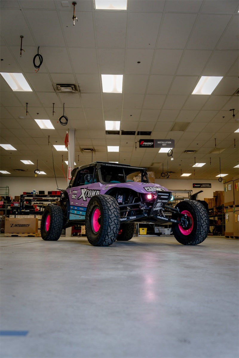 Rigid Industries x SHREDDY 360-Series 6in Lights w/Wt Bcklght (2) + 6 Covers (2 Pink/2 Teal/2 Blk) - 36204-SHREDDY