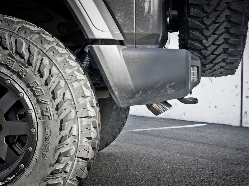 aFe MACH Force-Xp 2.5in 409SS Axle-Back Hi-Tuck Exh Sys w/ Pol Tip 18-20 Jeep Wrangler (JL) V6 3.6L - 49-48075-P